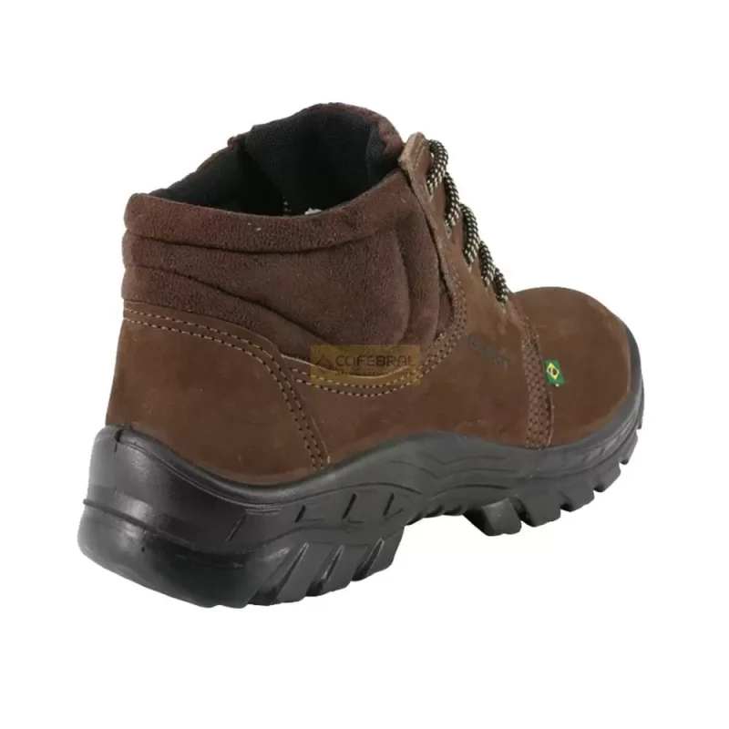 Botina Ecosafety Ps139 ap-015 Nobuck Nº44 cafe calcados primavera ps001/44