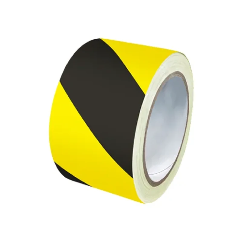 Fita Sinalização Zebrada Polietileno Amarelo e Preto
