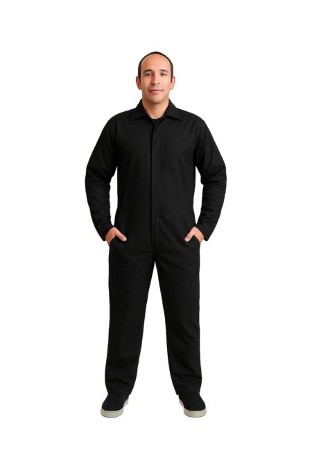 Macacão Profissional em Brim Manga Longa | Preto