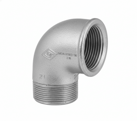 Cotovelo (Joelho) Macho x Fêmea (MF) Galvanizado 90º
