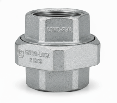 União Galvanizada com Assento Plano Galvanizado