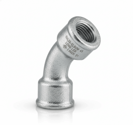 Curva Fêmea x Fêmea (FF) Galvanizada 45º
