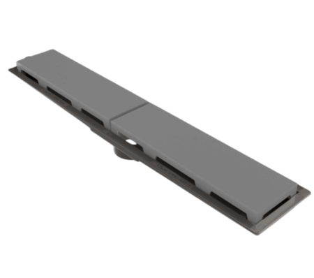 Ralo Linear PVC Seco 50 cm – Cinza