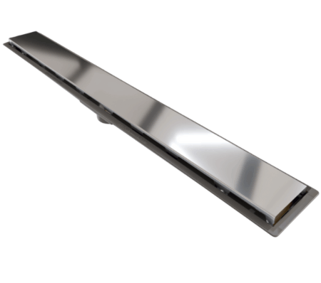 Ralo Linear PVC Seco 75 cm – Saída Central Polido