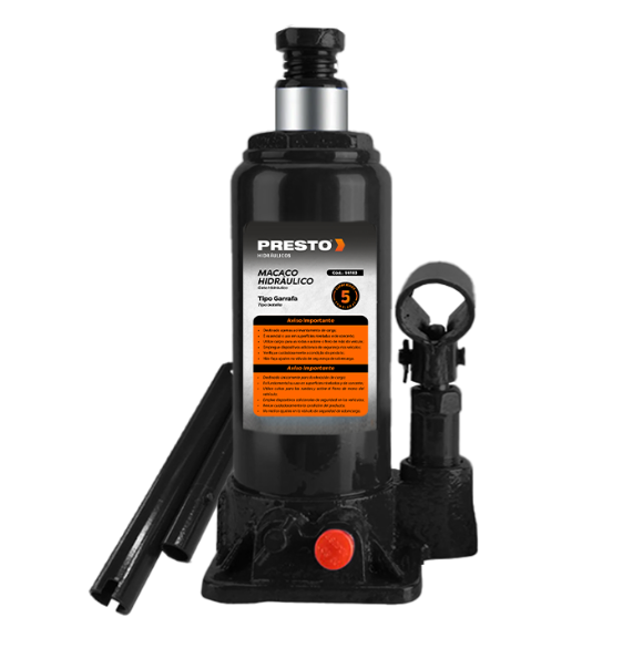 Macaco Hidráulico Tipo Garrafa 5 Toneladas
