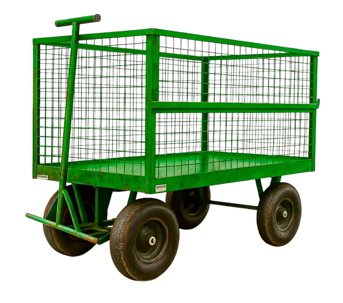 Carrinho com Tela ou Malha 5ª Roda – 500 kg